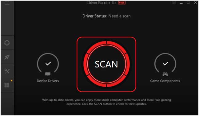 drive booster scan button to update blue snowball drivers