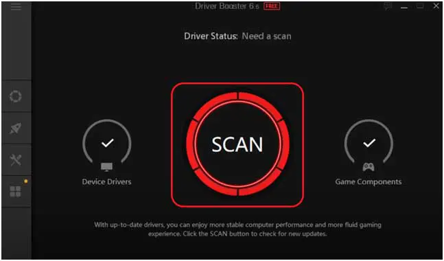 drive booster scan button to update blue snowball drivers
