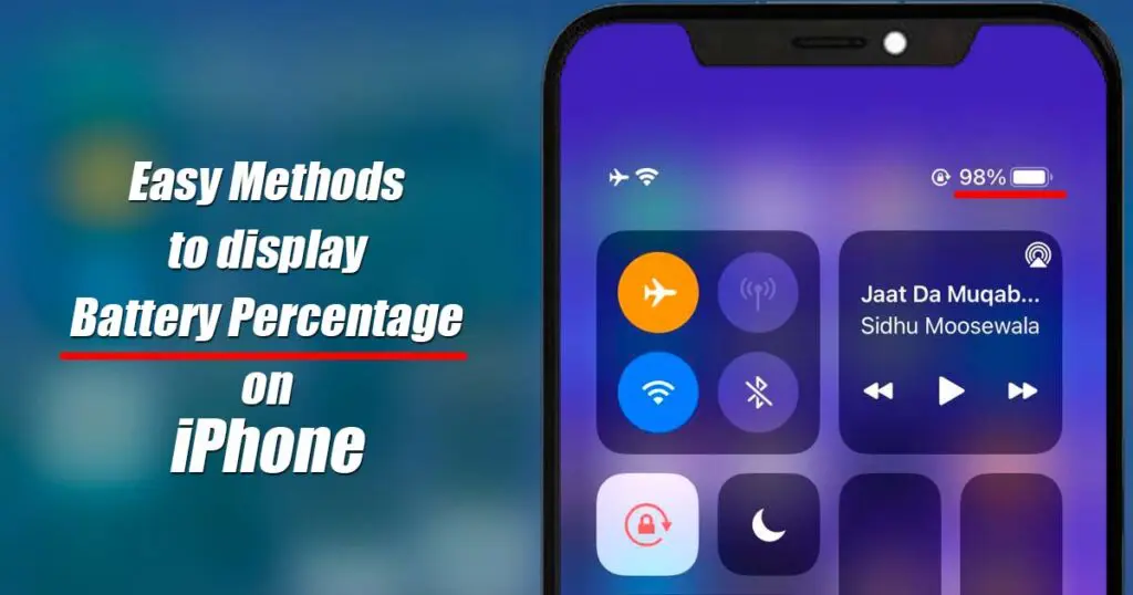 how to display battery percentage on iphone