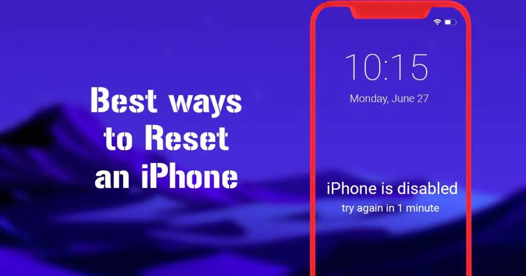 How to reset an iphone without password or itunes or computer