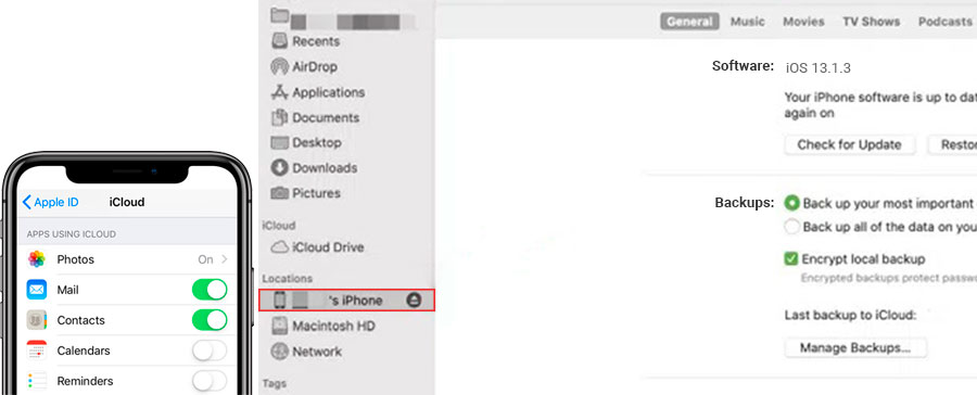 sync contacts from iPhone to Mac from iCloud