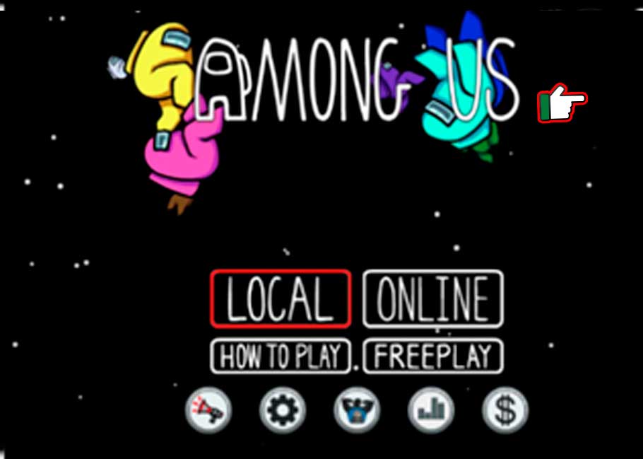 select local to play among us game locally