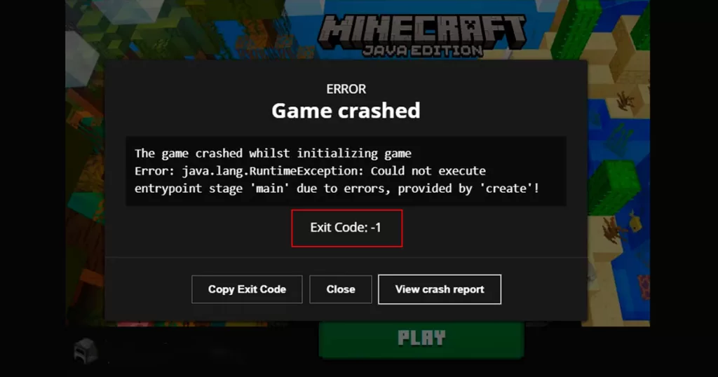 ways to Fix minecraft exit code 1