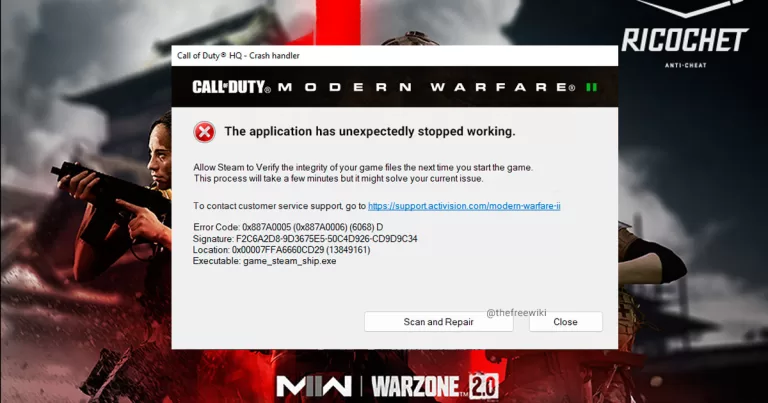 Fix Modern Warfare Error Code 0x887a0005